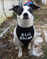 Girl Germs Dog Bandana Black