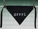 Riot Grrrl Pet Bandana Black