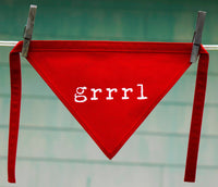 Riot Grrrl Pet Bandana Red